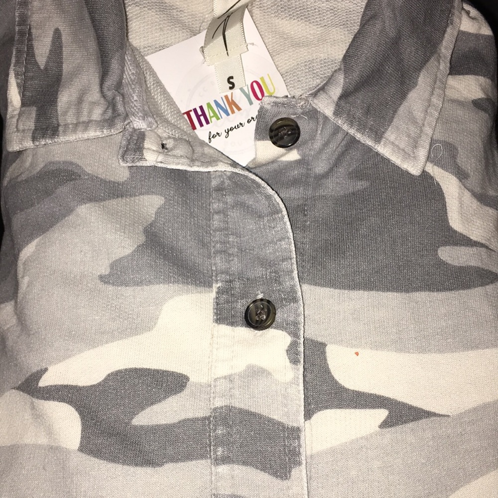 Sew In Love Camo Jacket Shirt